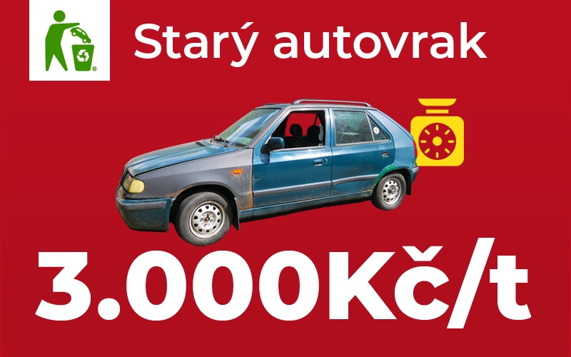 Bonus za autovrak na likvidaci - sběrna autovraků Milata